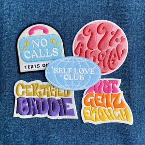 Iron-on Embroidered Patches (set of 5)