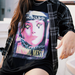 Miniml Mess Black Oversized T-shirt