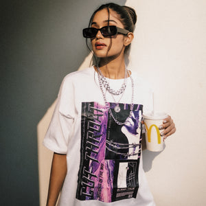 Cut Throat White Oversized T-shirt